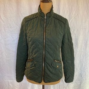 Kut from the Kloth green quilted coat, size small.